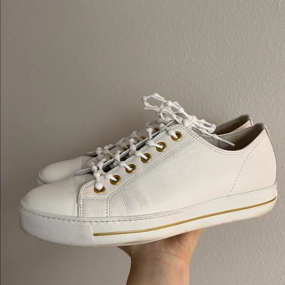 Paul Green Sophie sneakers pebbled leather patent leather toe gold-tone eyelets - Picture 7 of 10